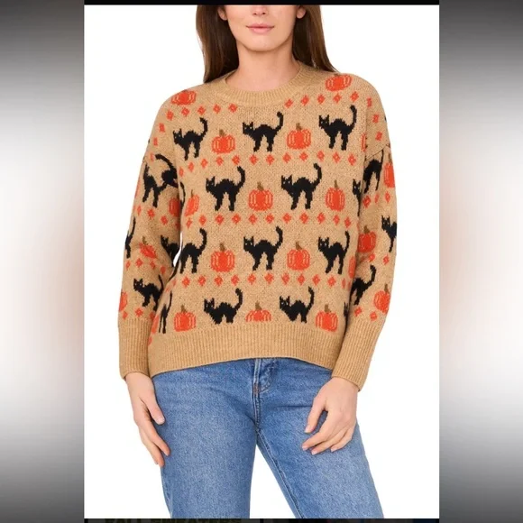 NWT Vince Camuto Women's Halloween Sweater size M - Picture 1 of 4
